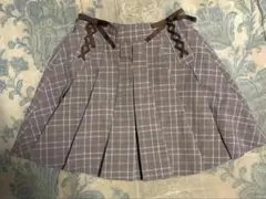 値下げ！ リボン付き チェック柄キュロット