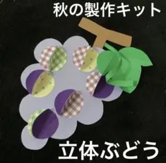 【5個セット】秋の製作キット　ぶどう　立体 保育園 幼稚園 壁面飾りのサムネイル