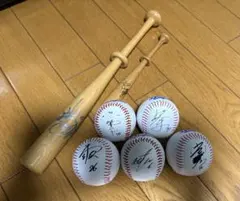 中日サインボール　5球 サインバット