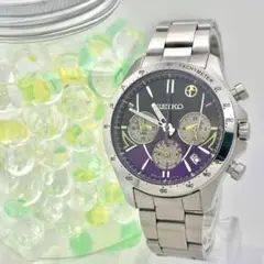 【美品/新品電池】 SEIKO エヴァンゲリオン 初号機 クロノグラフ 腕時計