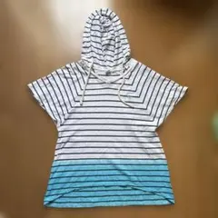 ROXY フード付きボーダーTシャツのサムネイル