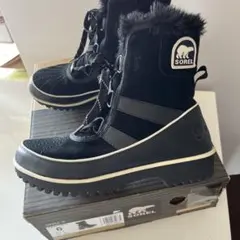 【SOREL 】ファー付き ブラックスノーブーツ