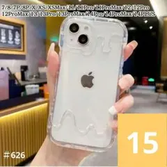 iPhone15　メルティアイス　 クリア　スマホ ケース　クレカ