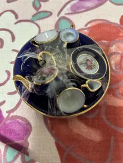 ミニチュア ティーセット ネイビーブルー