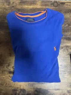 Polo Ralph Lauren 青 ワッフル編み トレーナー