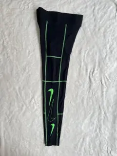 NIKE レディース レギンス ブラック×ネオングリーン