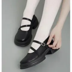 チャカン靴　CHAAKAN メリージェーンローファー　ブラック　23cm 美品