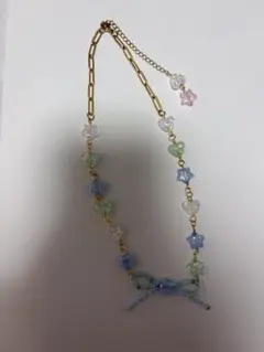 多色 星型ビーズ ネックレス