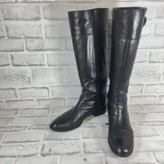 【美品】 DIANA ロングブーツ 革　サイドジップ　レザー　ブラック