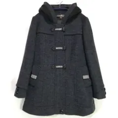 ラインストーン リボン レディース 装飾 コート ジャケット フード付き グレー