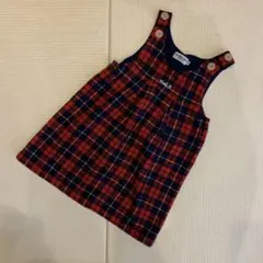 HOT BISCUIT チェック柄 ノースリーブワンピース 90cm ミキハウス