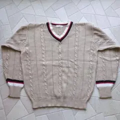 ライトブラウン コットンセーター