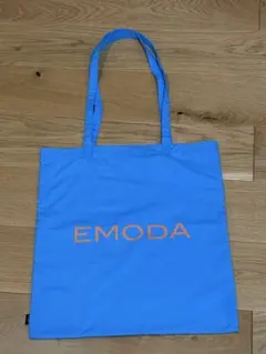 EMODA トートバッグ ブルー ロゴ入り 美品 エコバッグ 大容量のサムネイル