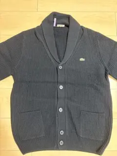 LACOSTE ニットカーディガン サイズ4 ブラック