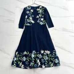 美品 ヴィヴィアンタム パワーネット ロングワンピース スパンコール 刺繍 花のサムネイル