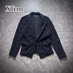 00s Xfrm ツイードテクスチャー テーラードジャケット ブラック