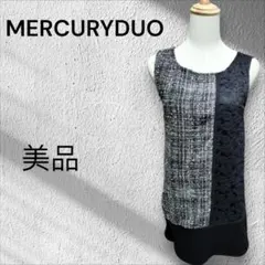 MERCURYDUO ノースリーブツイードミニワンピース美品春夏秋