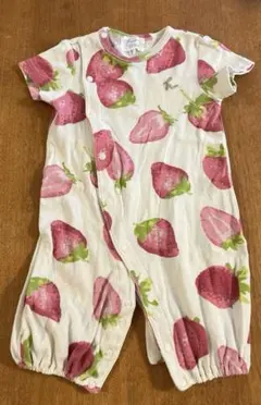 HAKKA BABY いちご柄ロンパース