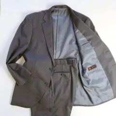 【1点物】美品　LESSONAイタリア生地　メンズスーツ　フォーマルスーツ