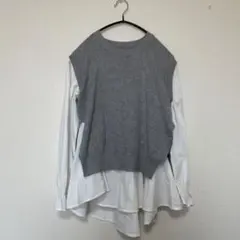 ABITOKYO ベスト付きブラウス