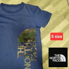 ノースフェイス カモフラ柄 ロゴプリント Tシャツ 古着