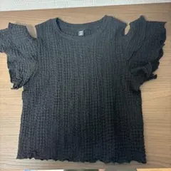 GU キッズ オフショル　ブラック 120cmのサムネイル