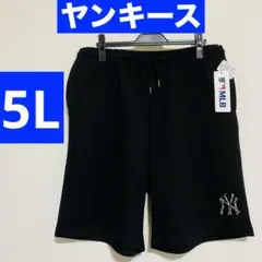 大きいサイズ☆MLB NYヤンキース ハーフパンツ メンズ 5L ブラック