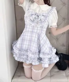 Princess MelodyチェックDOLLYキャミワンピース　ライラック
