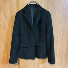 【COMM CA ISM】ゴムサイズム　テーラードジャケット　毛　ブラック　S