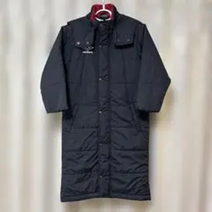 umbro キッズ フード付きロングベンチコート 黒