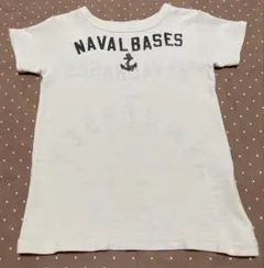 デニム&ダンガリーダメージTシャツ　約120cm デニムダンガリー　半袖Tシャツ