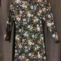 zara ザラ フラワープリントワンピース 花柄 パーティドレス タイトドレス