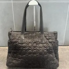 Coach ブラック キルティング シグネチャー　トートバッグ　y2kのサムネイル
