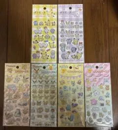 ポケモン プチプチシール3と4 ポケピース　キラキラシール　6種類セット⭐︎
