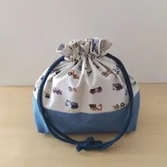 はたらく車デニム お弁当袋 男の子〈ハンドメイド〉