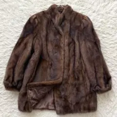 ミンク　毛皮　ファー　コート　ジャケット　大きいサイズ　花柄刺繍