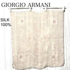 ジョルジオアルマーニ シルク スカーフ GIORGIO ARMANI 花柄 伊製のサムネイル
