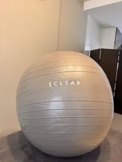 エレコム バランスボール 65cm グレー 空気入れ付き 耐荷重500kgのサムネイル