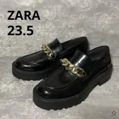 【美品】 ZARA 厚底 チェーンローファー プラットフォーム プレーントゥのサムネイル