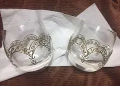 作家物 手作り ゴールド模様のグラス ワイングラス　セール　金彩のサムネイル