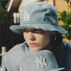 新品ニューエラデニムバケットビームスATiiSSUアミパリmiumiu