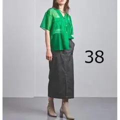 ユナイテッドアローズ　デニムポケットタイトスカート　ブラック　38