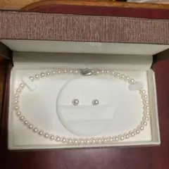 本真珠 7.5㎜珠　ネックレス 約45cm NICOL POLO(ホワイト)