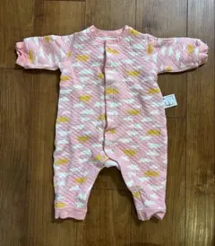 UNIQLO ロンパース 70cm ピンク 雲模様 女の子　ベビー　秋冬