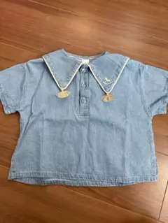 cottoli コトリ セーラー襟デニムシャツ