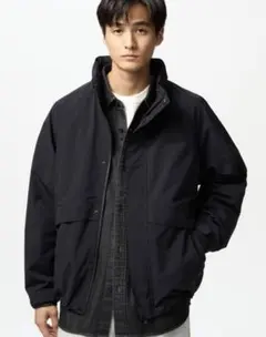 UNIQLO ウインドプルーフスタンドブルゾン　黒　XL
