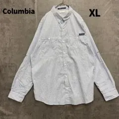 コロンビア PFG 長袖メンズチェックシャツ XL 吸汗速乾【6669】