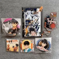 ハイキュー!! 影山飛雄 缶バッジ アクリルススタンド　6個セット