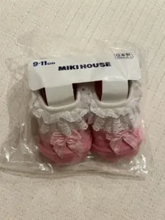 MIKI HOUSE ベビー靴下 9-11cm ピンク
