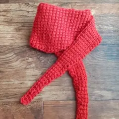 手編みアフガン編みのソフィースカーフ